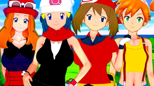 POKEMON TRAINERS HENTAI COMPILATION #1 (Misty, May, Dawn, Serena) - Rule 34  Video