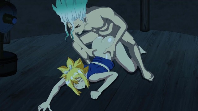 Senku and Kohaku have rough sex in the observatory, he cums inside Dr Stone