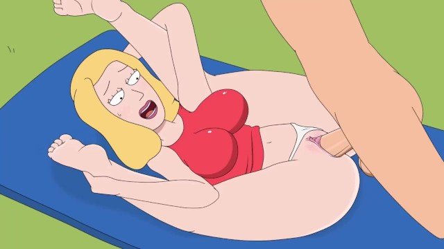 Rick And Morty Beth fucking with her panties to the side