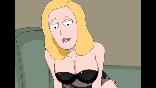 Rick and Morty Beth rubbing her panties on her dick