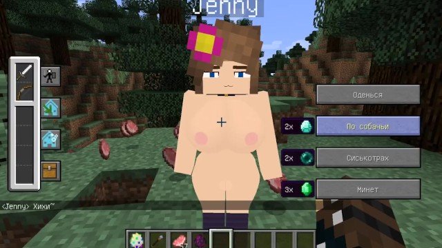 Jenny and Rupli fuck in Minecraft
